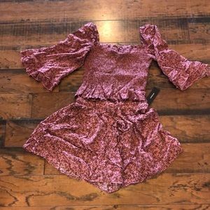 Lulus 2 piece set, top & skirt